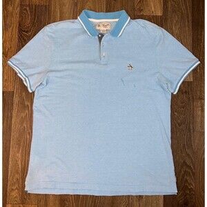 Penguin Munsingwear Polo Golf Shirt Mens XL Blue Casual Short Sleeve